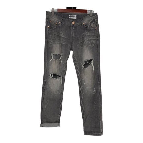 One X One Teaspoon Dark Grey Distressed Ripped  Jeans size 28 - Picture 10 of 10